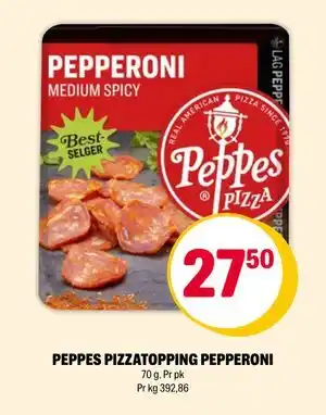 Coop Extra PEPPES PIZZATOPPING PEPPERONI tilbud