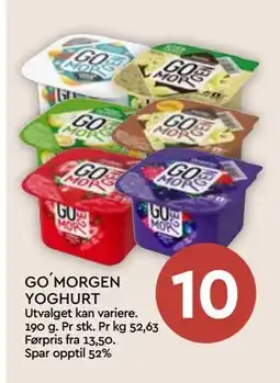 Coop Mega GO´MORGEN YOGHURT tilbud