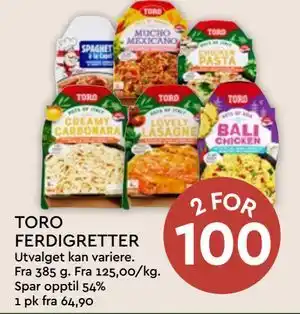 Coop Mega TORO FERDIGRETTER tilbud