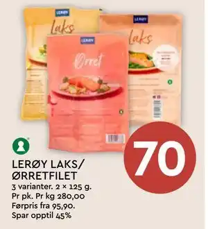 Coop Mega LERØY LAKS/ ØRRETFILET tilbud