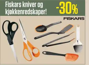 Europris Fiskars kniver og kjøkkenredskaper! tilbud