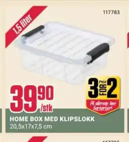 Europris HOME BOX MED KLIPSLOKK tilbud