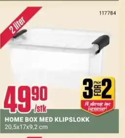 Europris HOME BOX MED KLIPSLOKK tilbud