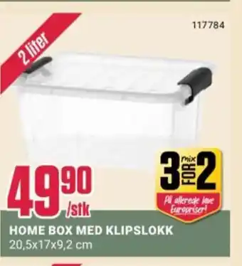 Europris HOME BOX MED KLIPSLOKK tilbud