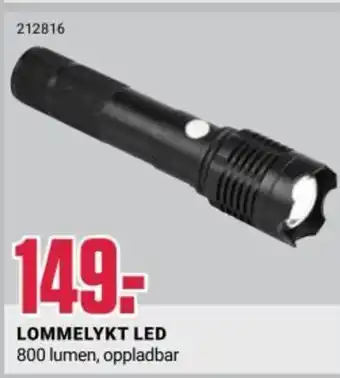 Europris LOMMELYKT LED 800 lumen, oppladbar tilbud