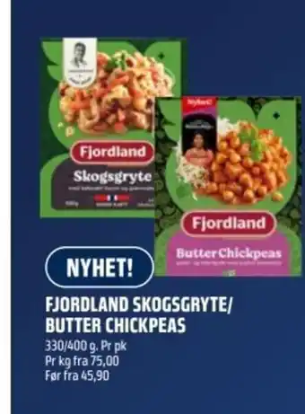 Coop Obs Fjordland skogsgryte/ butter chickpeas tilbud