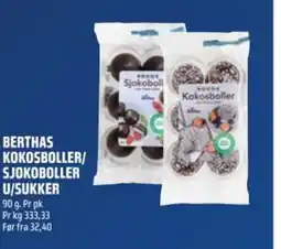 Coop Obs Berthas kokosboller/ sjokoboller u/sukker tilbud