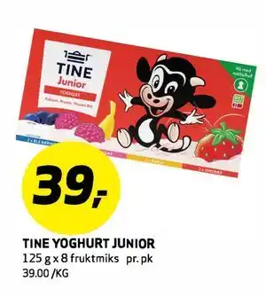 Bunnpris TINE YOGHURT JUNIOR tilbud