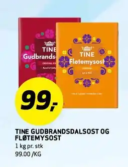 Bunnpris TINE GUDBRANDSDALSOST OG FLØTEMYSOST tilbud