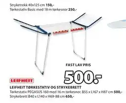 JYSK LEIFHEIT TØRKESTATIV OG STRYKEBRETT tilbud