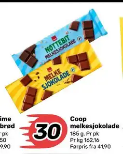 Matkroken Coop melkesjokolade tilbud