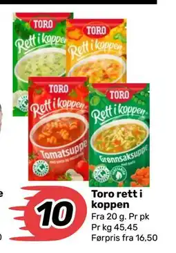 Matkroken Toro rett i koppen tilbud