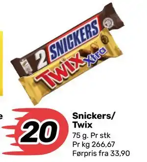 Matkroken Snickers/ Twix tilbud