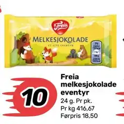 Matkroken Freia melkesjokolade eventyr tilbud