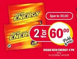 Coop Extra NIDAR NEW ENERGY 4 PK tilbud