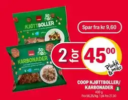 Coop Extra COOP KJØTTBOLLER/ KARBONADER tilbud