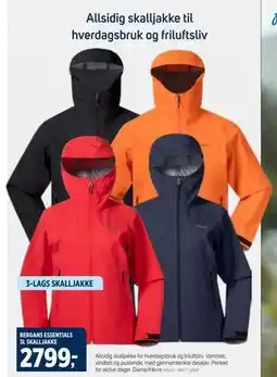 Sport 1 BERGANS ESSENTIALS 3L SKALLJAKKE tilbud