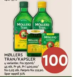 Coop Mega MØLLERS TRAN/KAPSLER tilbud