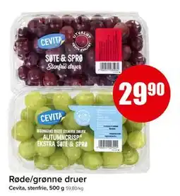 Spar Røde/grønne druer tilbud