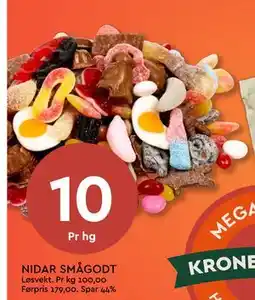 Coop Mega NIDAR SMÅGODT tilbud