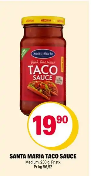 Coop Extra SANTA MARIA TACO SAUCE tilbud