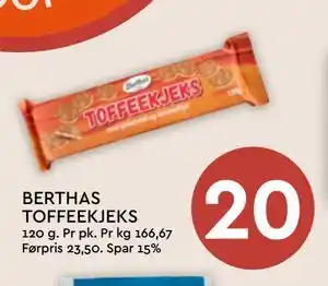 Coop Mega BERTHAS TOFFEEKJEKS tilbud