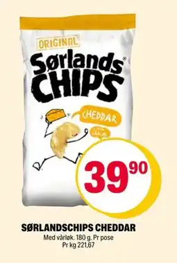 Coop Extra SØRLANDSCHIPS CHEDDAR tilbud