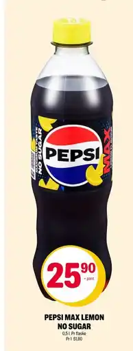 Coop Extra PEPSI MAX LEMON NO SUGAR tilbud