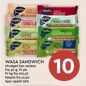 Coop Mega WASA SANDWICH tilbud