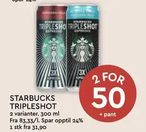 Coop Mega STARBUCKS TRIPLESHOT tilbud