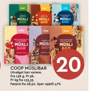 Coop Mega COOP MÜSLIBAR tilbud