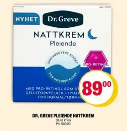 Coop Extra DR. GREVE PLEIENDE NATTKREM tilbud