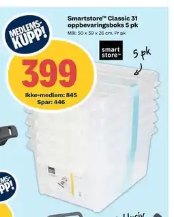 Coop Extra Smartstore Classic 31 oppbevaringsboks 5 pk tilbud