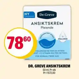 Coop Extra DR. GREVE ANSIKTSKREM tilbud