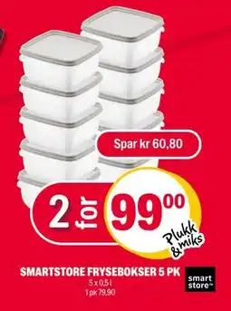 Coop Extra SMARTSTORE FRYSEBOKSER 5 PK tilbud