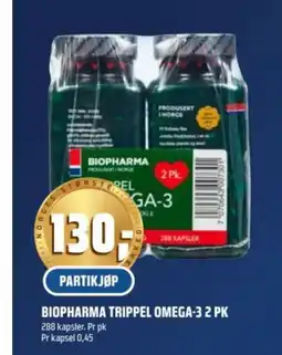 Coop Obs Biopharma trippel omega-3 2 pk tilbud