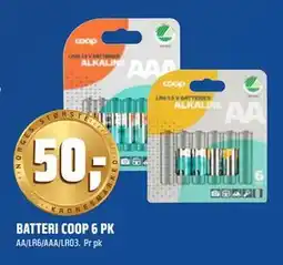 Coop Obs BATTERI COOP 6 PK tilbud