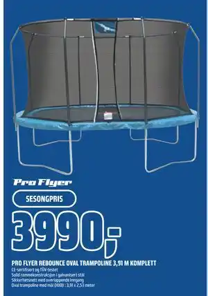 Coop Obs PRO FLYER REBOUNCE OVAL TRAMPOLINE 3,91 M KOMPLETT tilbud