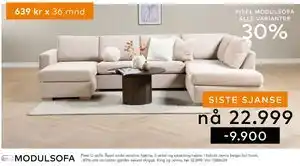 Skeidar Pixel U-sofa tilbud