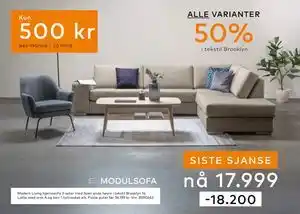 Skeidar Modern Living hjørnesofa 3-seter tilbud