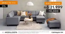 Skeidar Square U-sofa tilbud