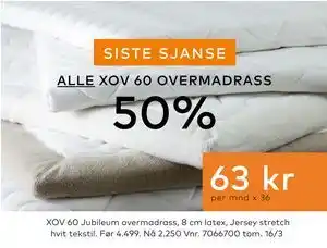 Skeidar Jubileum overmadrass tilbud