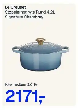 Jernia Le Creuset Støpejernsgryte tilbud