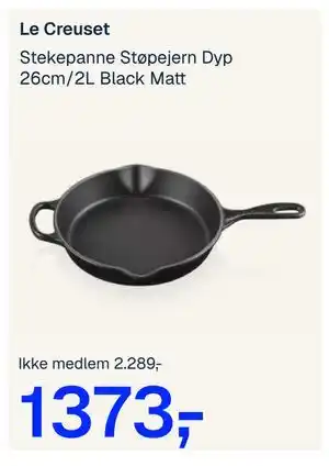 Jernia Le Creuset Stekepanne Støpejern Dyp tilbud