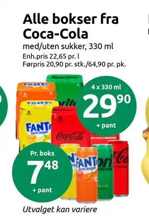 Joker Alle bokser fra Coca-Cola tilbud