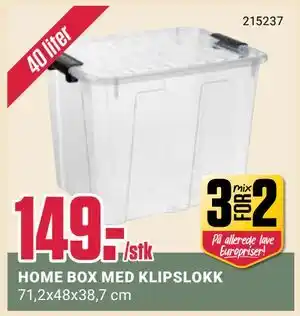 Europris HOME BOX MED KLIPSLOKK tilbud