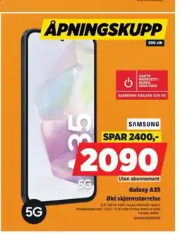 POWER Galaxy A35 Økt skjermstørrelse tilbud