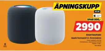 POWER Smart høyttaler Apple Homepod (2. Generasjon) tilbud