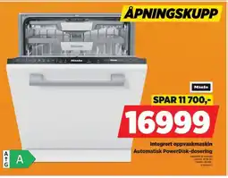 POWER Integrert oppvaskmaskin Automatisk PowerDisk-dosering tilbud