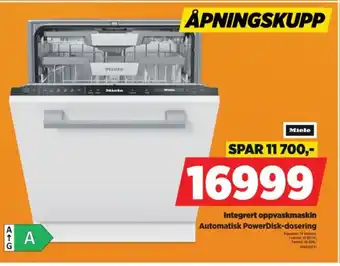 POWER Integrert oppvaskmaskin Automatisk PowerDisk-dosering tilbud